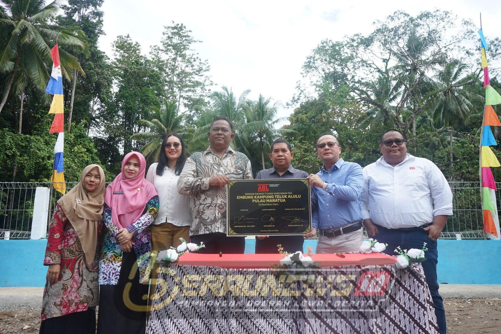 PT ABL Resmikan Embung di Kampung Teluk Alulu untuk Penuhi Kebutuhan Air Bersih Warga