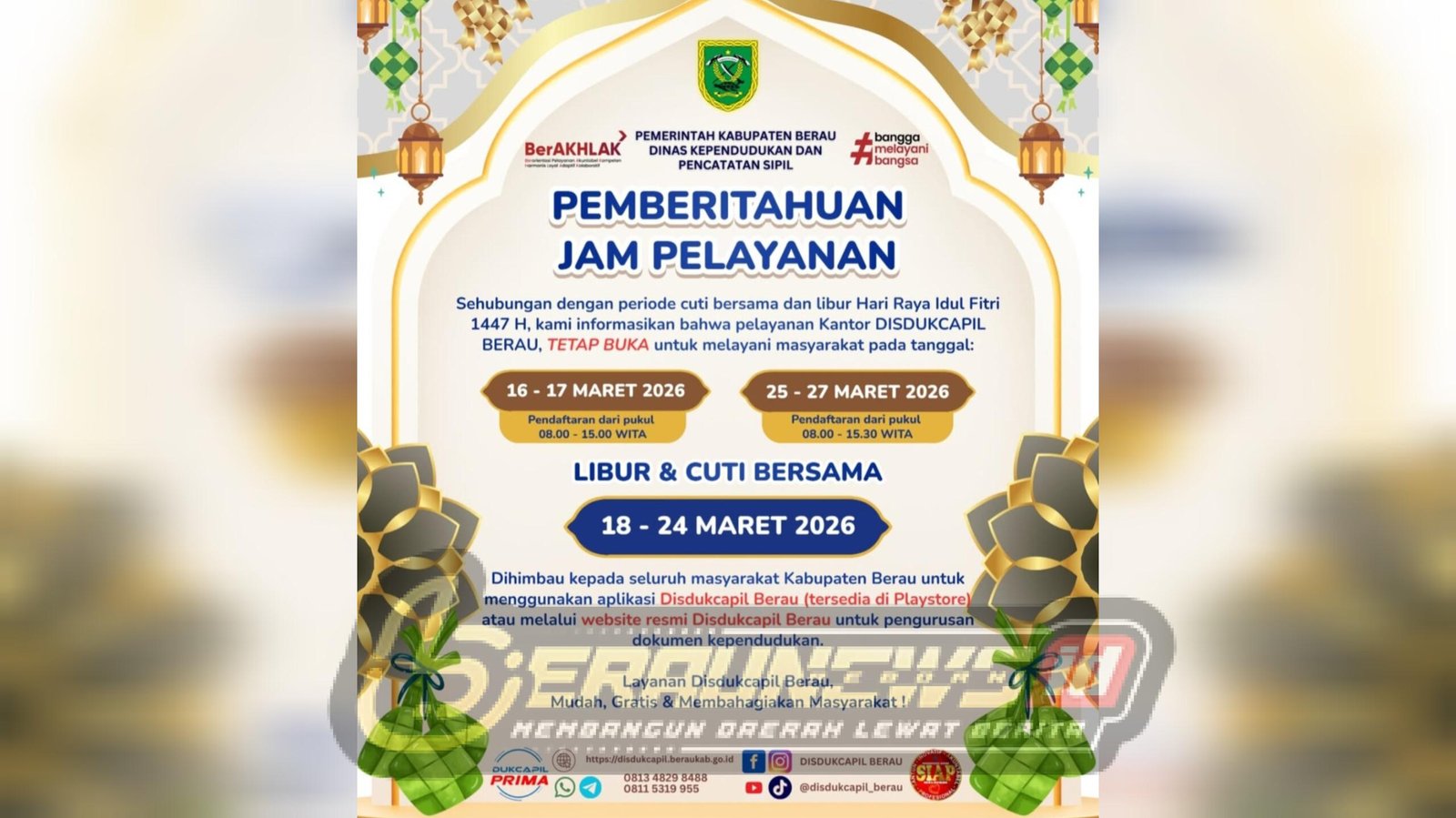 Tak Terdampak WFA, Layanan KTP dan Dokumen di Berau Tetap Jalan