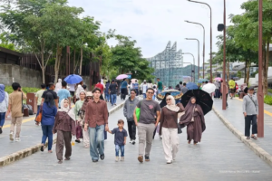 IKN Ramai Dikunjungi Saat Lebaran, Puluhan Ribu Kendaraan Padati Kawasan Nusantara