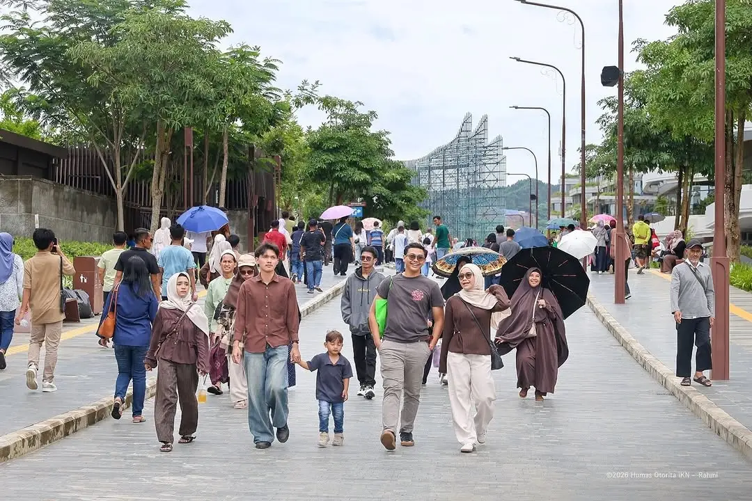 IKN Ramai Dikunjungi Saat Lebaran, Puluhan Ribu Kendaraan Padati Kawasan Nusantara