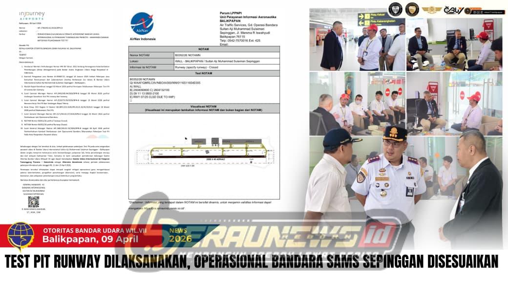 Penumpang Wajib Cek Tiket! Runway Sepinggan Ditutup, Banyak Flight Diubah