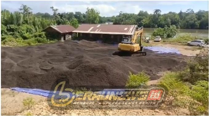 Bantahan KUPP Dipertanyakan, Aktivitas Penumpukan Cangkang Sawit di Tabalar Masih Terpantau