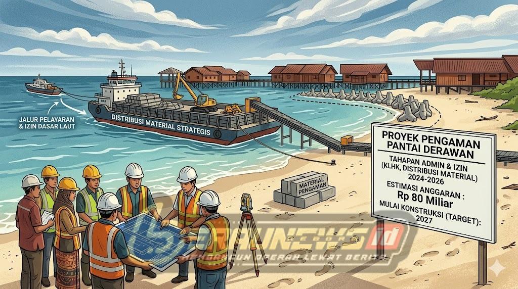 DPUPR Berau Percepat Proses Izin Proyek Pengaman Pantai Derawan