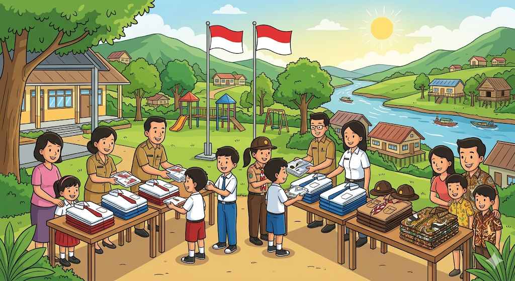 Program Seragam Gratis Berlanjut, Disdik Berau Siapkan Tiga Jenis Seragam untuk Siswa Baru