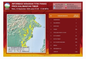 BMKG Deteksi 79 Titik Panas di Berau, Terbanyak Tersebar di Tabalar dan Pulau Derawan
