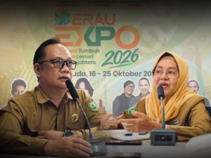 Dua pembicara tampil dalam konferensi pers Berau Expo 2026