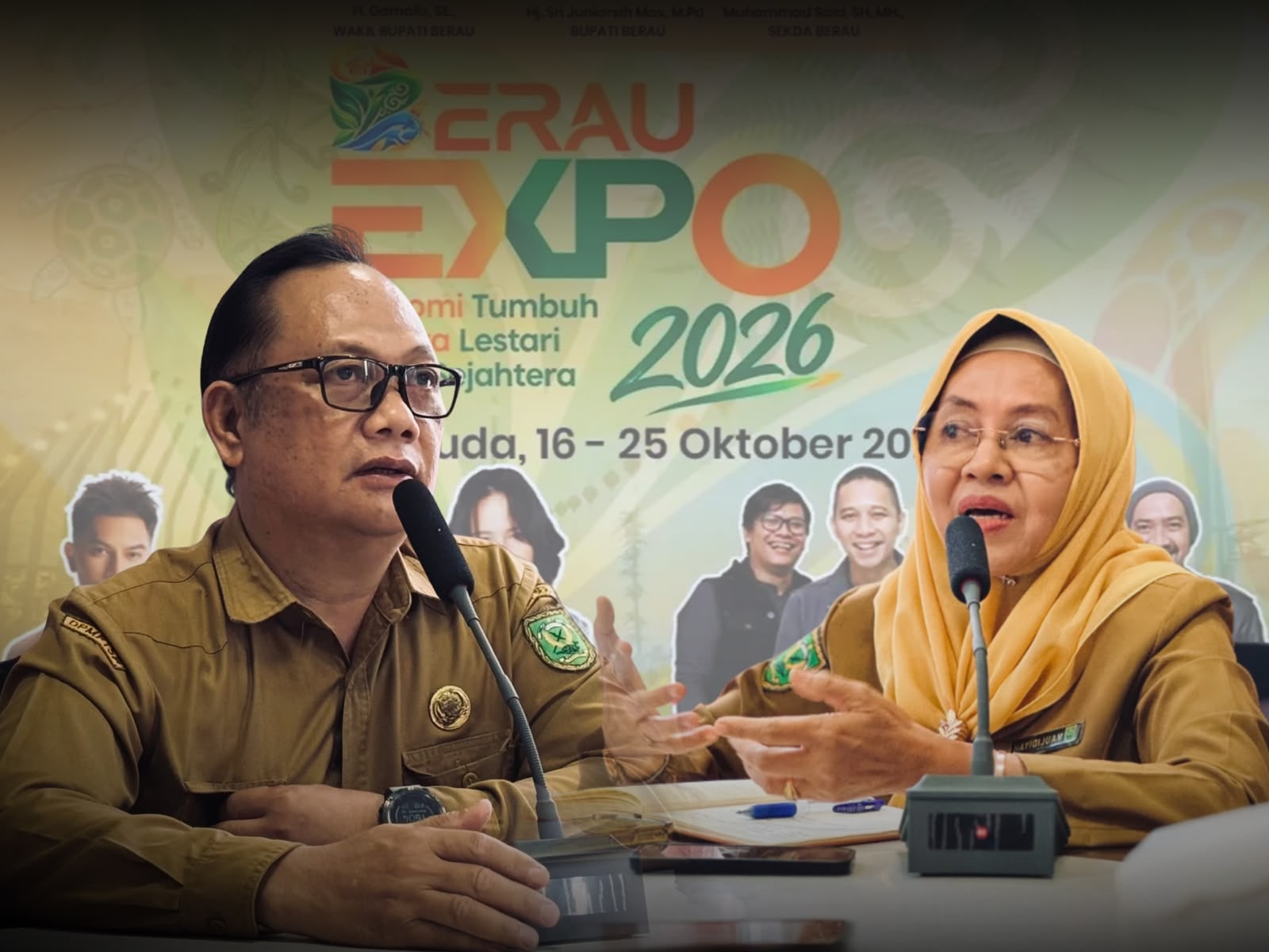 Dua pembicara tampil dalam konferensi pers Berau Expo 2026